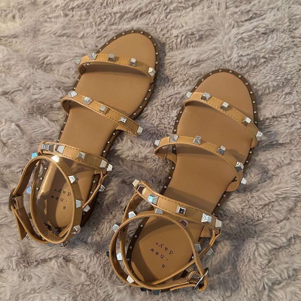 Studded Tan Sandals